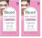 Biore Tiefenreinigende Clear-up Strips - 1 x 14 Stück - Gesicht (7 Strips)...