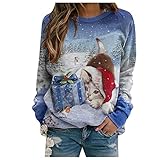 Nquwgumh Tops Shirt Sweatshirts Stern 3D Pullvoer Printed Sleeve Damen...