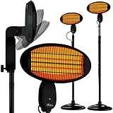 Tronitechnik® Infrarot Heizstrahler 2000 Watt Standheizer Terrassenheizer...