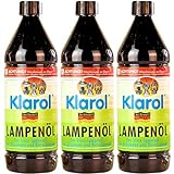 shopandmarry Lampenöl Set 3 x1 Liter – Geruchsfreies, Lampenöl für...