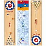 KETIEE 3 in 1 Tisch Curling Spiel,120x30cm Curling and Shuffleboard...