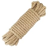 jijAcraft Hanfseil 10mm Dicke Jute Schnur, 10M Natur Juteseil Tau Seil,...