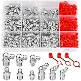 MirraSwit 270 Stück Schmiernippel Sortiment Kit, M6 M8 M10 Gerade...