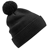 Beechfield B450N Organic Cotton Snowstar Beanie - Black