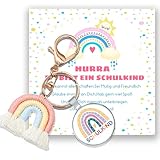 ENSTAB Einschulung Mädchen Geschenk Regenbogen Schlüsselanhänger...