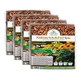 Terra Discount Kokos-Mulchchips, 4x5 kg Block, 100% Naturprodukt aus...