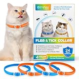 Anti-Floh- und Anti-Zecken-Halsband für Katzen, 4 Stück gegen Larven und...