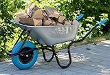 TIREX by xonic® Schubkarre mit Stahlfelge – Verzinkte Wanne bis 250kg/...