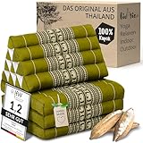 livasia Thaikissen mit 3 Auflagen - 175x50x8cm - Dreieckskissen mit...