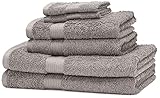 Amazon Basics – 6 Stück Handtuch-Set für Badezimmer, lichtbeständig,...