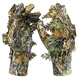 Avizon 3D Leafy Handschuhe für die Jagd, rutschfest, Camouflage, Angeln,...