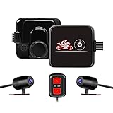 VSYSTO Motorrad DashCam, WiFi Motorrad Kamera, 130 ° Weitwinkel Nachtsicht...