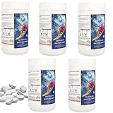 Blue Sparkle Multifunktions-Chlortabletten, 4-in-1-Spendertabletten,...