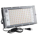 CREATESTAR LED Strahler 100W, Led Strahler mit Stecker, 10000 Lumen LED...