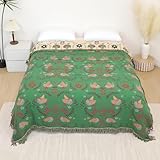 Shesyuki Boho-Überwurfdecke für Bett, 100 % reine Baumwolle, ultraweich,...