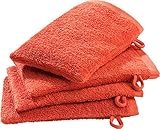 Erwin Müller Waschhandschuh-Set 4er-Pack Terra Größe 15x21 cm -...