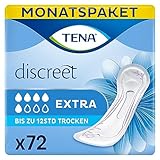 TENA Discreet Extra - 72 Einlagen im Monatspaket (6 x 12 Stück), einzeln...