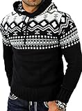 Reslad Norweger Pullover Herren Winterpullover Kapuzenpullover |...