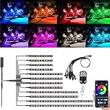 12PCS Streifenlicht Set für Motorräder Wasserdicht RGB Neon Akzentlichter...