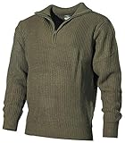 MFH Isländer Pullover, Troyer mit Reißverschluss, Oliv, X-Large