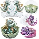 Drachen Silikonformen schlafend und schlüpft im Ei Babydrachen für...