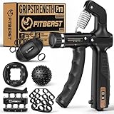 FitBeast Handtrainer, Unterarmtrainer Set – 6-teilig mit einstellbarem...