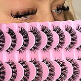 10 Paare 3D Künstliche Wimpern Russische Falsche Natürlicher Look, Curly...