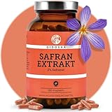 QIDOSHA® Premium Safran Extrakt, 180 Kapseln im Apothekerglas, 30mg je...