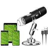 WADEO WiFi USB Digitales Mikroskop 50X-1000X Vergrößerung, Tragbares...
