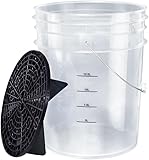 BenBow - Wascheimer mit Schmutzsieb - 20 Liter transparent - Robust...