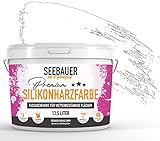 SEEBAUER diy Silikonharz-Fassadenfarbe Weiß 300ML für Außen (No. 000...
