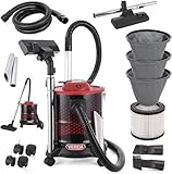 Aschesauger 20L Kaminsauger Staubsauger 1650W (Kabellänge ca. 4 m)...