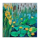 Stupell Industries Violeta Vollmer, Motiv: Blühende Seerosen auf Leinwand,...