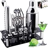 Tonsooze Cocktail Set, 18 Stück Edelstahl Cocktail Zubehör Mix Set,...