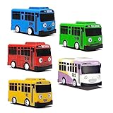 SHDIEHJFMLDH 5Pcs Mini Bus Spielzeug,Mini Pull Back Spielzeugautos,Bus...
