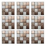 Fliesenaufkleber, Deko Fliesenfolie für Küche und Badezimmer, 10 x 10 cm,...