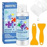 240ML Aktualisierter Puzzlekleber mit Applikator, transparenter...