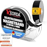 Reorda Magnetband selbstklebend im Spender (12 Meter) - Magnetstreifen -...