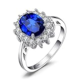 JewelryPalace Prinzessin Diana Kate Middleton Edelstein Smaragd Saphir...