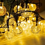Hensunquv Solar Lichterkette Aussen, 8M 50 LED 8 Modi Lichterkette Aussen...