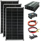 SOLARTRONICS Inselanlage Komplettset: 3x 140W monokristalline Solarmodul +...