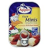 Appel Fisch-Minis, Heringsfilets-Stücke in tomatiger Ketchup-Sauce, 100g