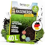 Terrauno Rasenerde mit Sand, 40 Liter, zur Rasenneuanlage/Ausbesserung von...