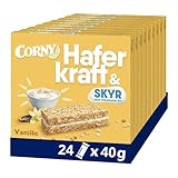 Haferriegel Corny Haferkraft Skyr Vanille, ohne Zuckerzusatz, Großpackung,...