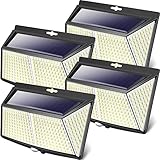【4 Stücke】 Solarlampen für Außen mit Bewegungsmelder, LOTMOS 308 LED...