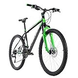 KS Cycling Mountainbike Hardtail 26'' Xtinct (Schwarz-Grün, 42 cm)