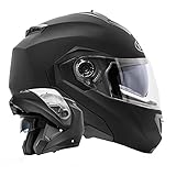 ATO Moto Motorradhelm Montreal Schwarz Klapphelm Integralhelm matt Größe...