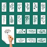 18-teiliges Blumenschablonen-Set, wiederverwendbare Natur-Themen-Vorlagen...