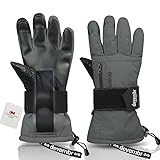 devembr Skihandschuhe mit Handgelenkschützern, Warme Snowboardhandschuhe...