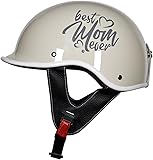 tylxayoxa Motorradhelm, Dünne Schädelkappe, Halbhelm for Erwachsene,...